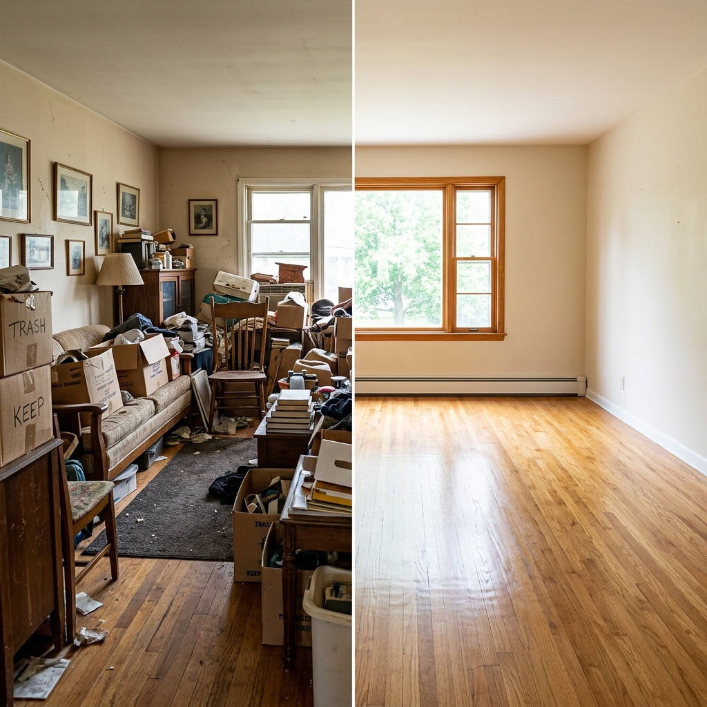 Full Estate Clean-out — Before and After