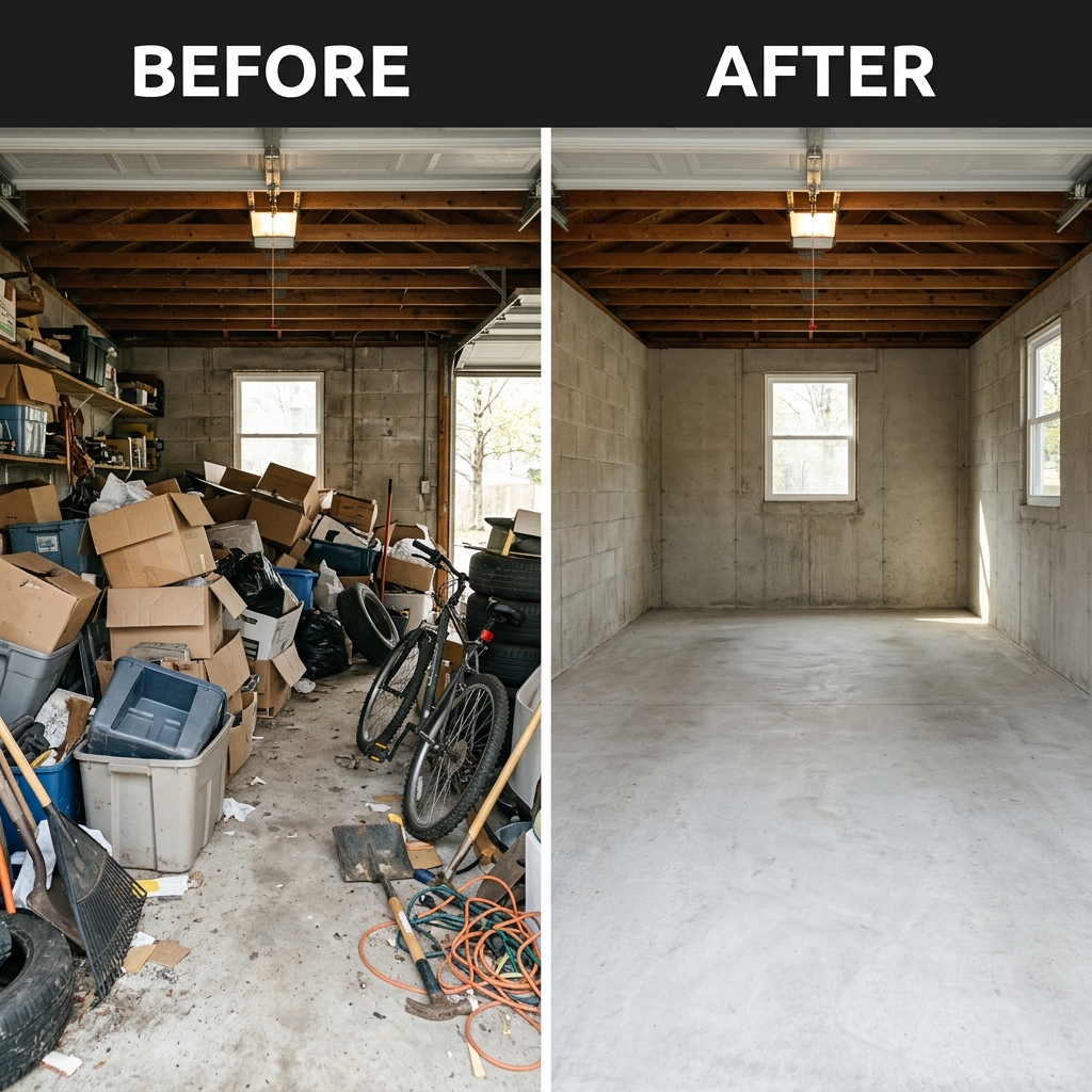 Garage Clean-out — Before and After
